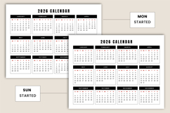 2026 Yearly landscape Calendar Canva Templates Product Image 2