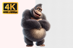 Happy Gorilla Transparent PNG Product Image 1