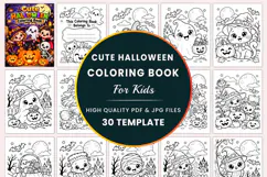 Cute Halloween Coloring Book for Kids Product Image 1