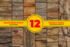 Natural Wood Texture Seamless Pattern and Digital Paper Product Image 1