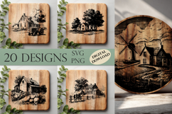 Farmhouse Cutting Board Laser Engraving File Product Image 1