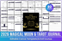 2026 Magical Moon &amp; Tarot Journal Canva Templates Product Image 1