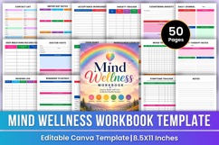 Mind Wellness Workbook | Mental health &amp; Healing Canva Kdp Product Image 1
