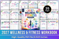 2027 Wellness &amp; Fitness Workbook | Healthy Lifestyle Planner Product Image 1