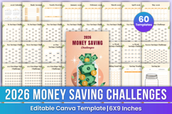 2026 Money Saving Challenges Book Canva Template Product Image 1