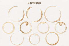 10 Realistic Coffee Stains &amp; Splashes Pack Product Image 2