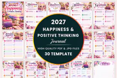 2027 Happiness & Positive Thinking Journal Kdp interiors Product Image 1