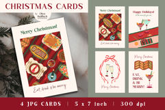 Merry Christmas Cards. Festive Happy Holidays Greeting Cards Product Image 1