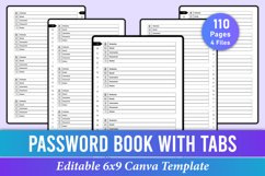 Editable Password Book With Tabs Canva Interior Product Image 1