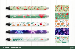 Christmas Pen Wraps. Sublimation Pen Wrap Product Image 1