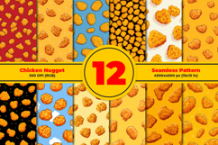 Chicken Nugget Seamless Pattern and Digital Paper Product Image 1