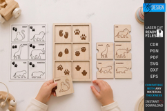 Animal Tracks Play Stamps Laser Cut Bundle | Matching Games Product Image 3