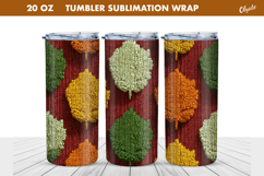 Cozy Fall Crochet Tumbler Wrap. Knitting Leaves Tumbler Product Image 1