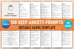 100 Deep Anxiety Prompts For Canva, Product Image 1