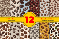 Coffee Beans Seamless Pattern and Digital paper Product Image 1