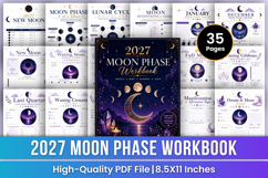 2027 Moon Phase Workbook | Lunar Journal &amp; Manifestation Product Image 1