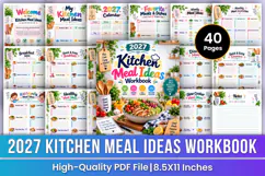 2027 Kitchen Meal Ideas Workbook | Meal Planning, Recipe Product Image 1