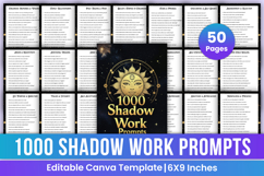 1000 Shadow Work Prompts Canva Template Product Image 1
