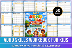 2026 ADHD Skills Workbook for Kids | Skills Workbook Product Image 1