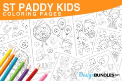 St Paddy Kids Coloring Pages - 8 jpg / pdf items Product Image 1