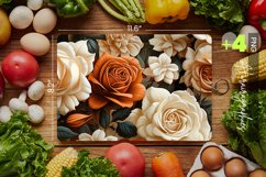 Brown beige roses Cutting Board Design - 04 Variations Product Image 1