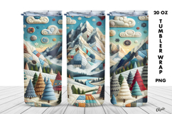 Winter Rustic Patchwork Sublimation. 20 OZ Tumbler Product Image 1