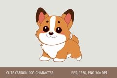 Cute Cartoon Happy Welsh Corgi Dog Puppy Character Fun Icon Product Image 1