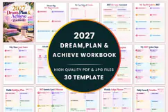 2027 Dream, Plan & Achieve Workbook Goal Setting Product Image 1
