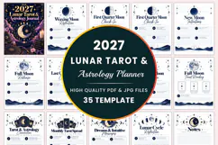 2027 Lunar Tarot & Astrology Journal Kdp interiors Product Image 1