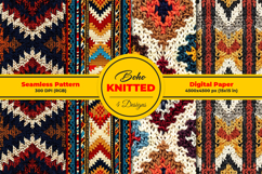 Boho Knitted Seamless Pattern and Digital Paper Design Product Image 1