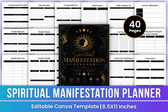 Spiritual Manifestation Planner | Goals Canva Kdp Product Image 1
