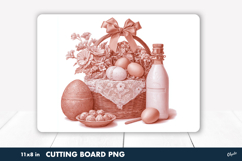 Vintage Easter Basket, Leather Style, Cutting Board PNG Product Image 1