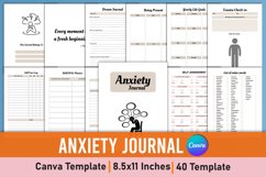 Editable Anxiety Journal Canva Template Product Image 1
