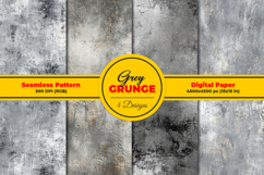 Grey Grunge Texture Seamless Pattern and Digital paper Product Image 1