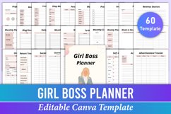Editable Girl Boss Planner Canva Template Product Image 1