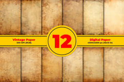 Vintage Paper Digital Paper Background Product Image 1