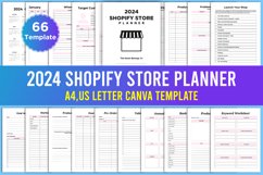 Editable 2024 Shopify Store Planner Canva Interior Product Image 1