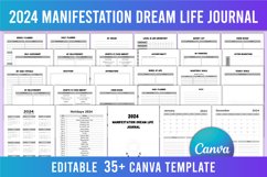 2024 Manifestation Dream Life Journal For Canva Product Image 1