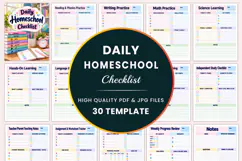 Daily Homeschool Checklist kdp interiors Product Image 1