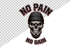 No Pain No Gain T shirt Design Clipart PNG Product Image 1