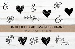 16 Doodle Catchwords Clipart Product Image 1