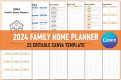 Editable 2024 Family Home Planner For Canva Product Image 1