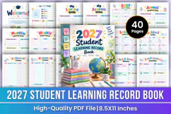 2027 Student Learning Record Book | Academic Goals, Study Product Image 1