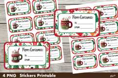 Christmas Gift Stickers PNG. Merry Christmas Stickers PNG Product Image 1