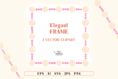 Beaded Border Frame with Sea Pearls Vector Clipart Product Image 1