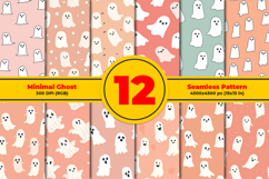 Minimal Ghost Seamless Pattern and Digital Paper Product Image 1