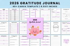 2026 Gratitude Journal For Canva KDP Interior Product Image 1