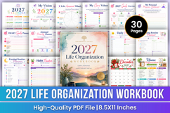 2027 Life Organization Planner | Printable PDF Workbook Product Image 1