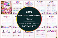 2027 ADHD Self-Awareness Planner Kdp interiors Product Image 1