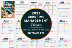 2027 ADHD Time Management Planner Kdp interiors Product Image 1